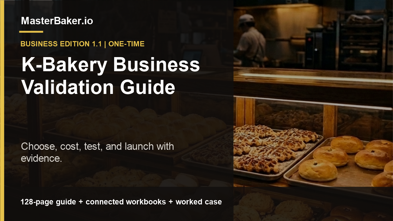 Cover of the MasterBaker K-Bakery Product Business Validation Guide