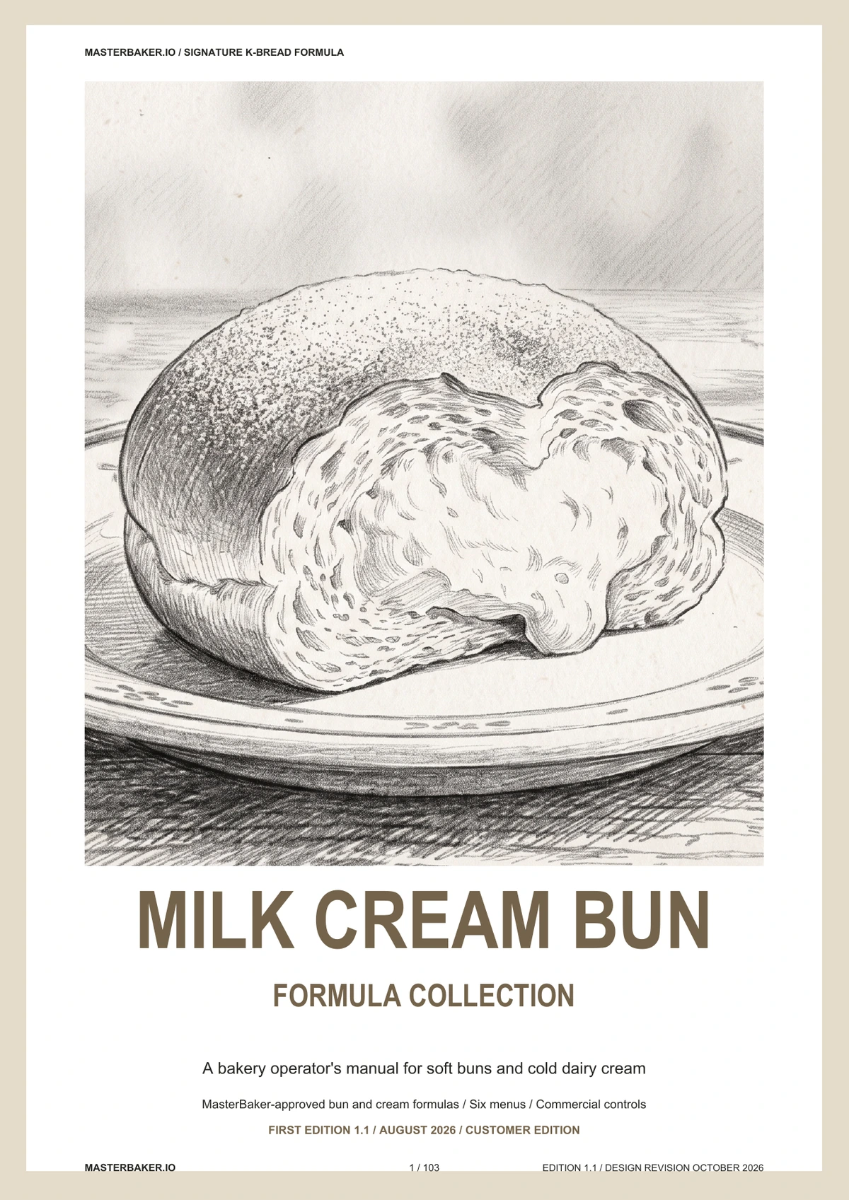 Cover of the MasterBaker Milk Cream Bun Formula Collection